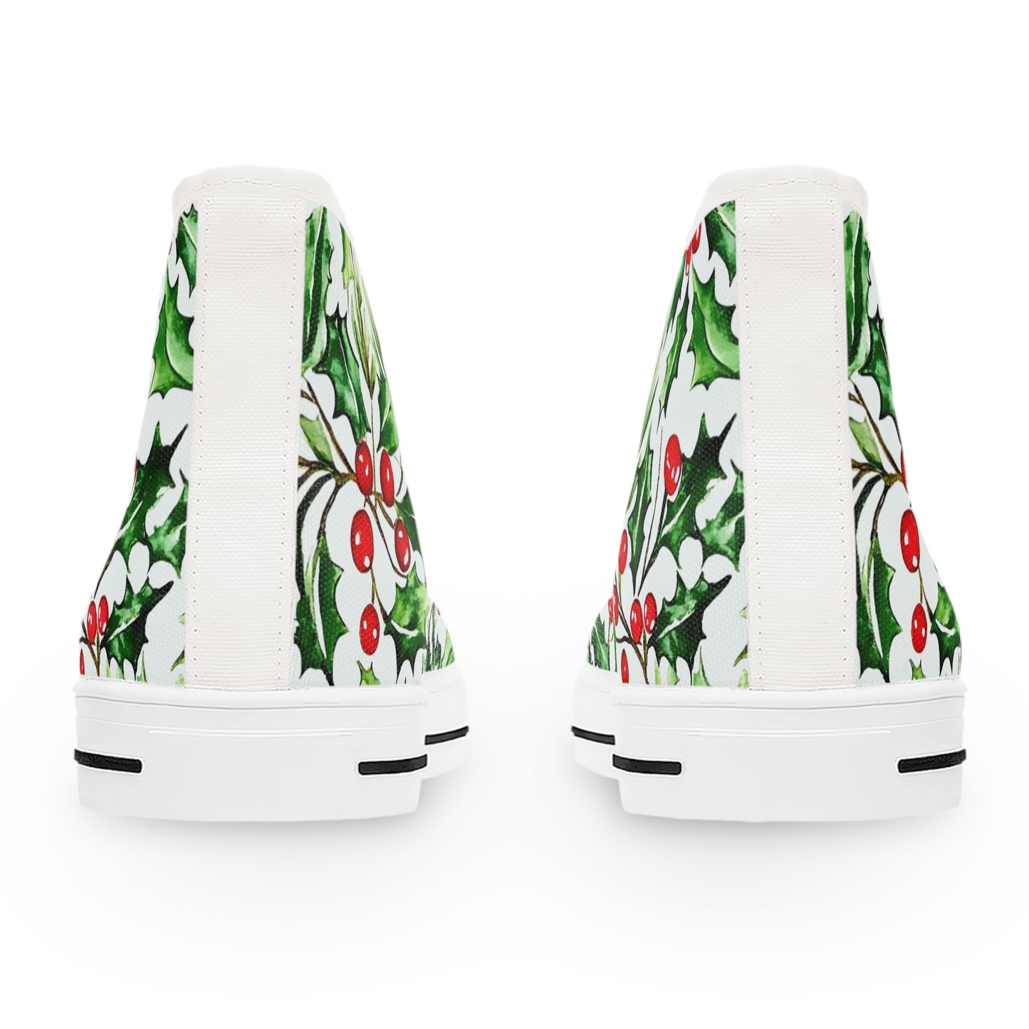 Holly Berries - Women's High Top Christmas Sneakers