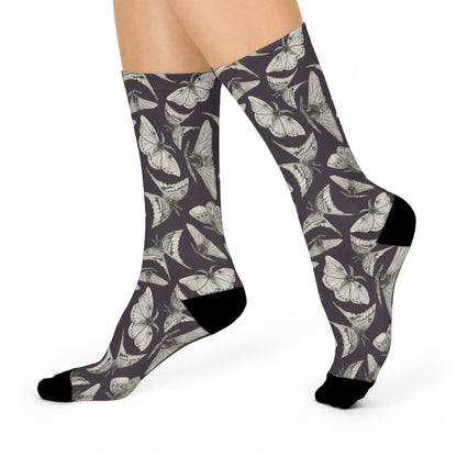 Mingling Moths - Premium Unisex Crew Socks