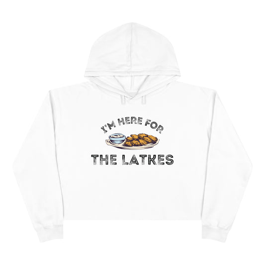 "I'm Here for the Latkes" Cropped Hoodie