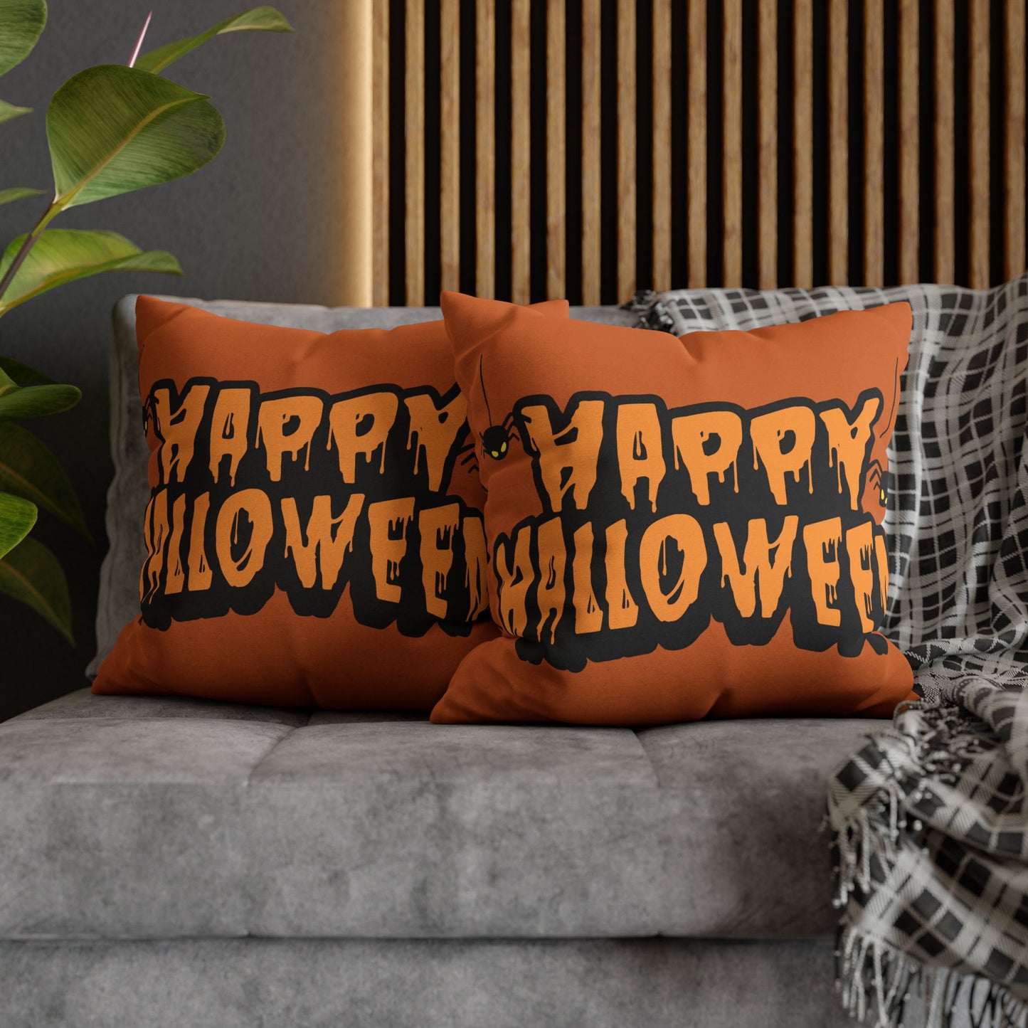 "Happy Halloween" - Halloween Pillow Cover