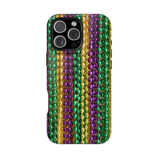 Mardi Gras Bead Print MagSafe Tough Case for iPhone