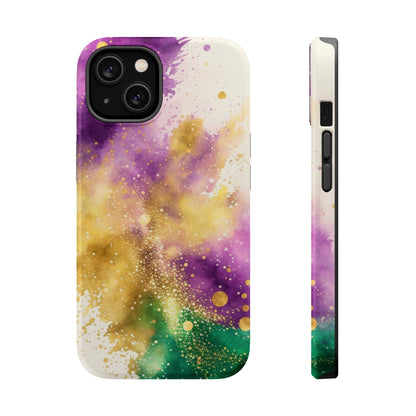 Mardi Gras Watercolor Print MagSafe Tough Case for iPhone