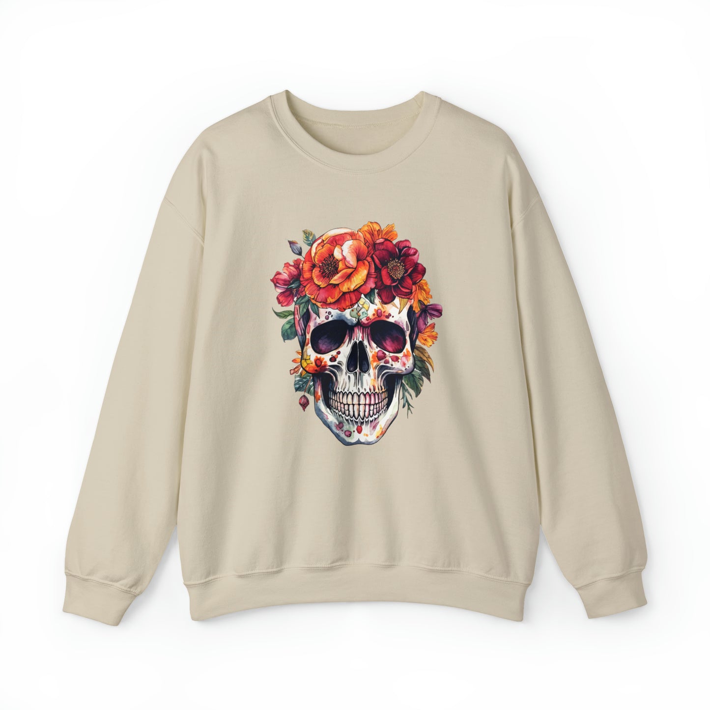 Flower Skull Halloween Sweatshirt