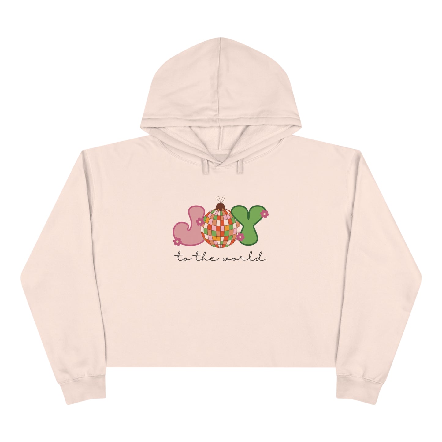 "Joy to the World" Cropped Christmas Hoodie