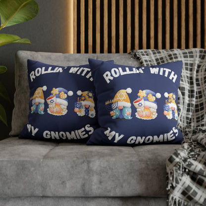 "Rollin' with My Gnomies" Hanukkah Pillow Cover