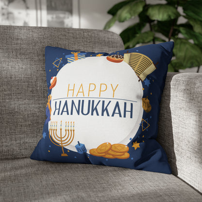 "Happy Hanukkah" Pillow Cover