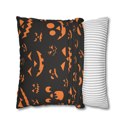 Jovial Jack-O-Lanterns - Halloween Pillow Cover