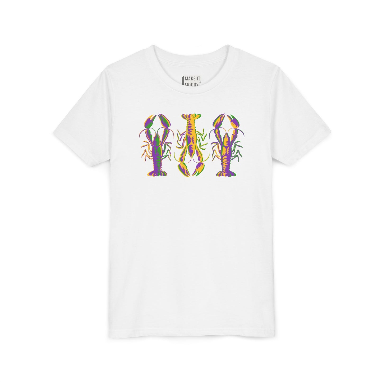 YOUTH Crawfish Mardi Gras Tee for Kids