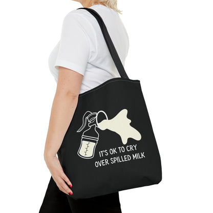 "It's OK to Cry Over Spilled Milk" Breastfeeding Tote Bag for Breast Pump