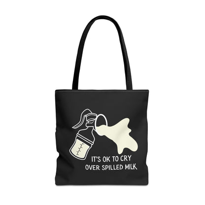 "It's OK to Cry Over Spilled Milk" Breastfeeding Tote Bag for Breast Pump