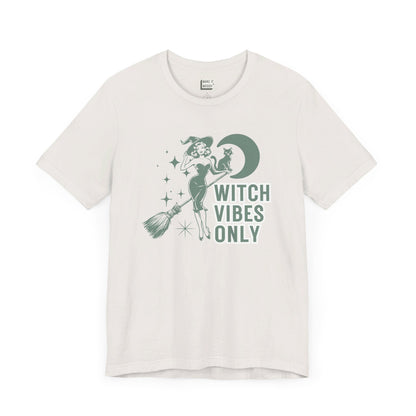 vintage halloween t-shirt that says witch vibes only