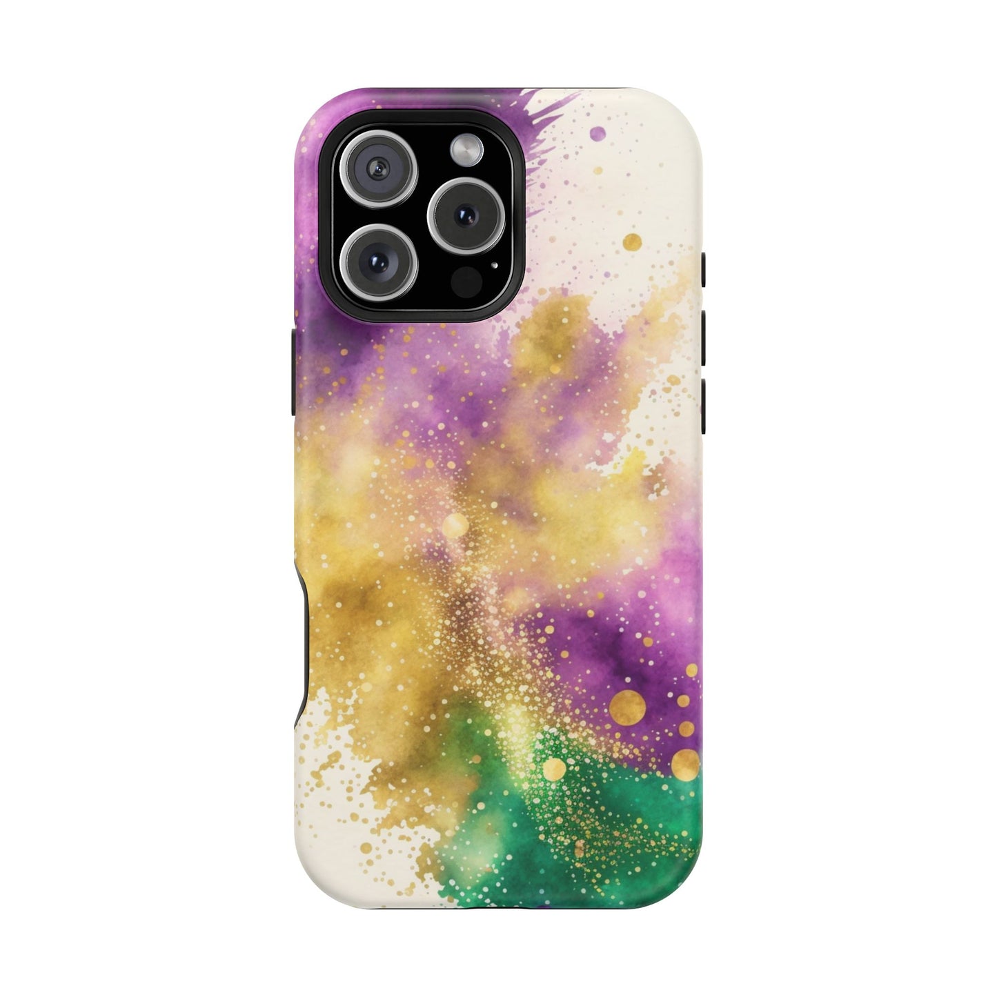 Mardi Gras Watercolor Print MagSafe Tough Case for iPhone