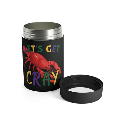 "Let's Get Cray" Mardi Gras Can Cooler