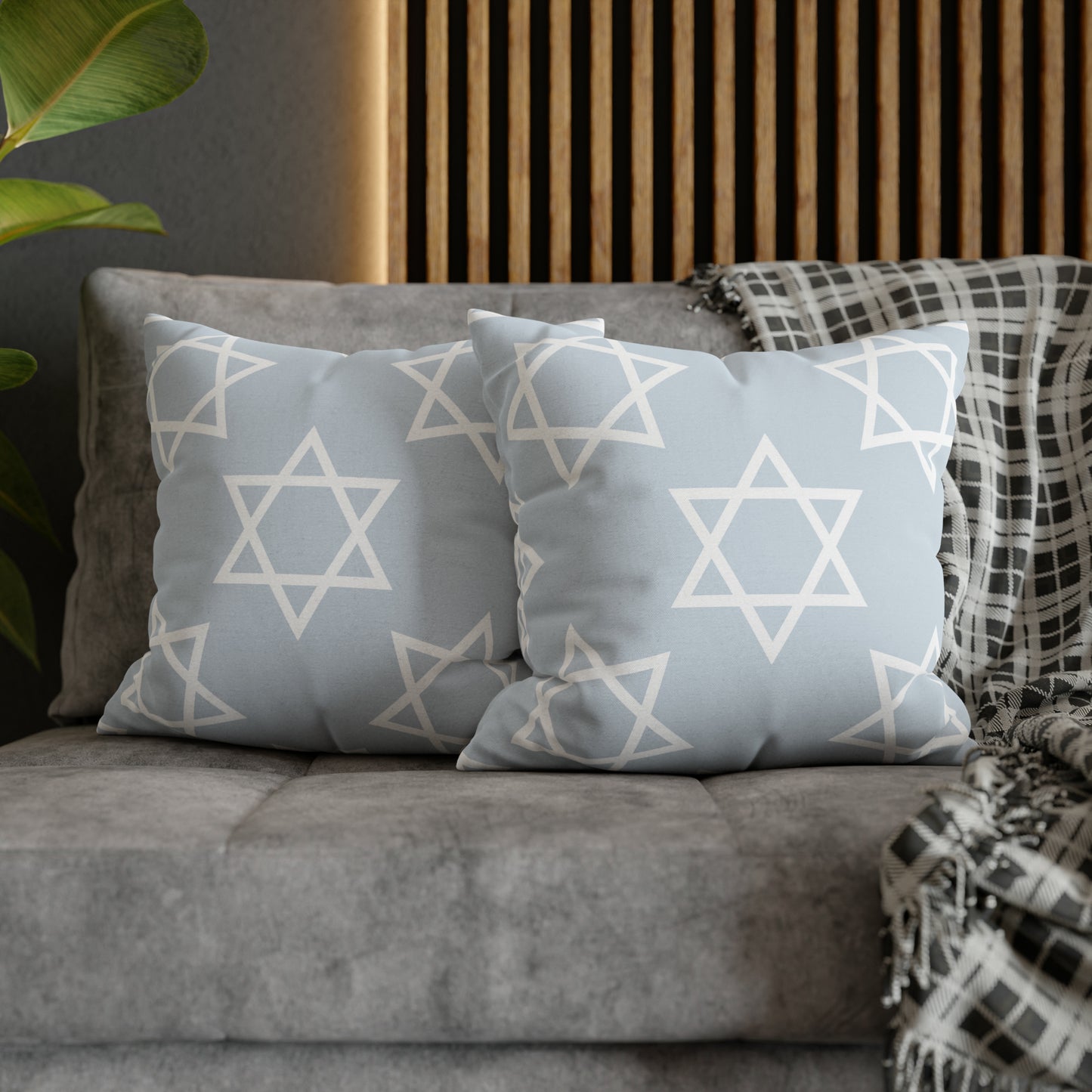 Stars of David Hanukkah Pillow Cover