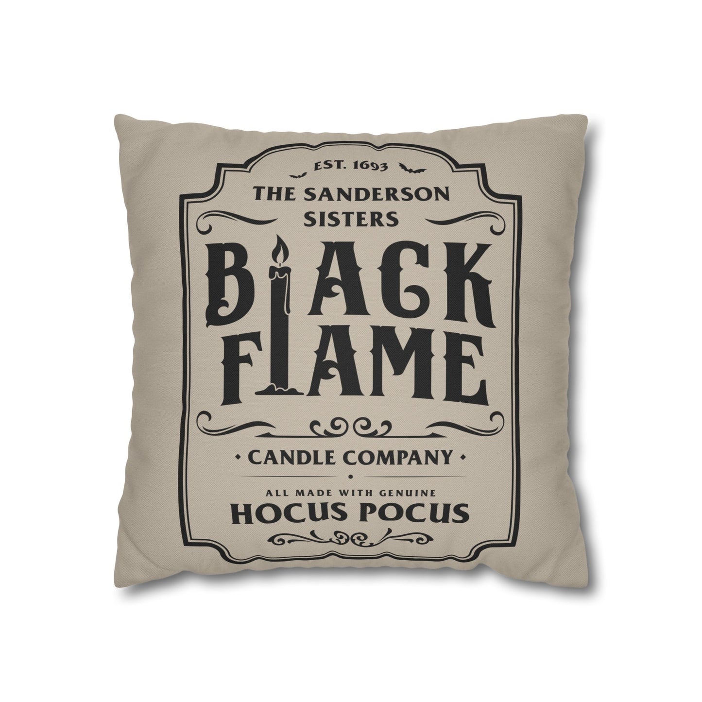 Black Flame - Halloween Pillow Cover