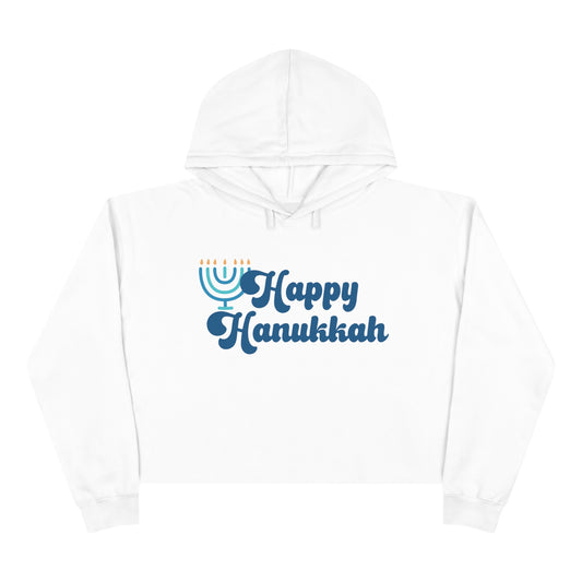"Happy Hanukkah" Cropped Hoodie