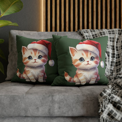 Kitten Christmas Pillow Cover