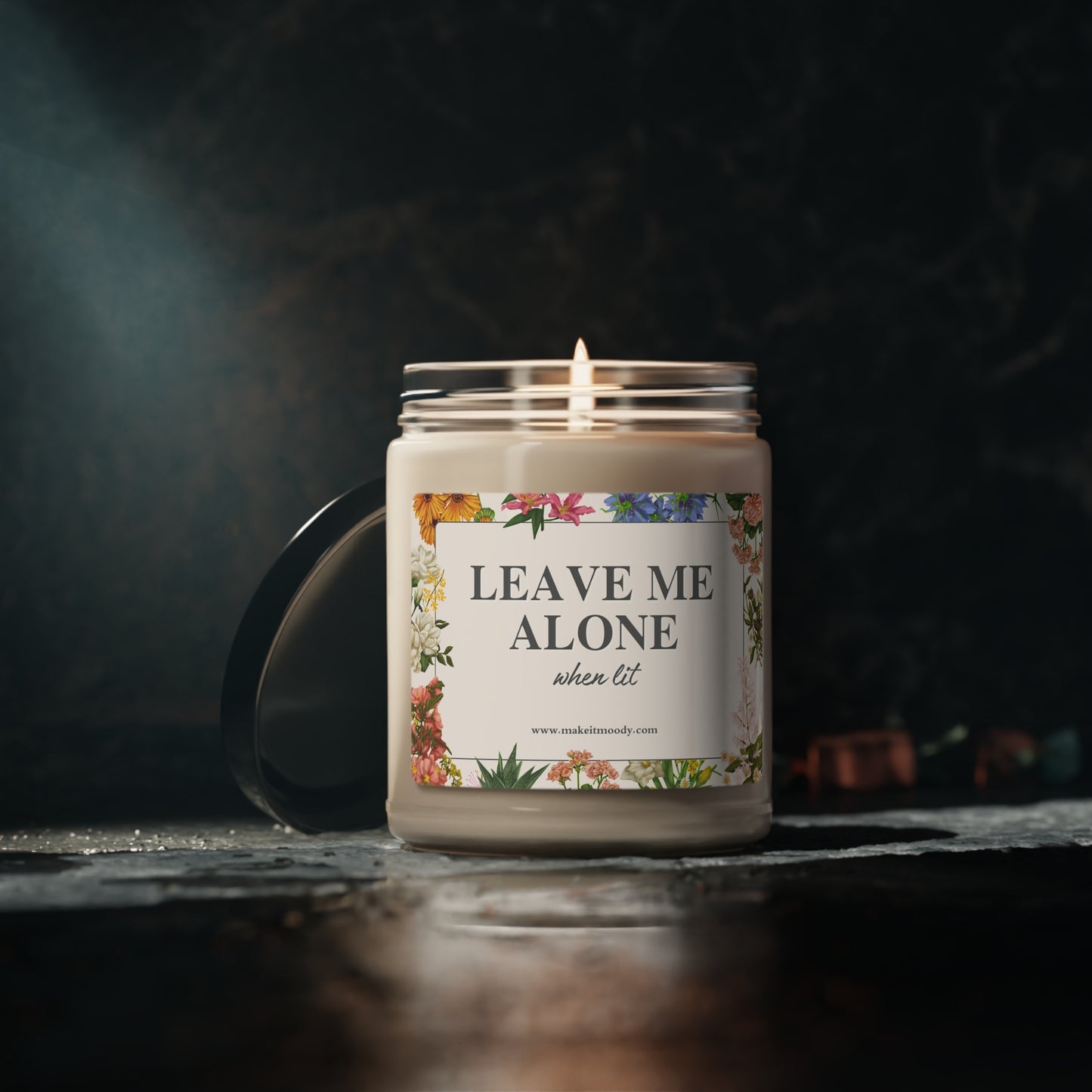 "Leave Me Alone When Lit" Scented Soy Candle, 9oz