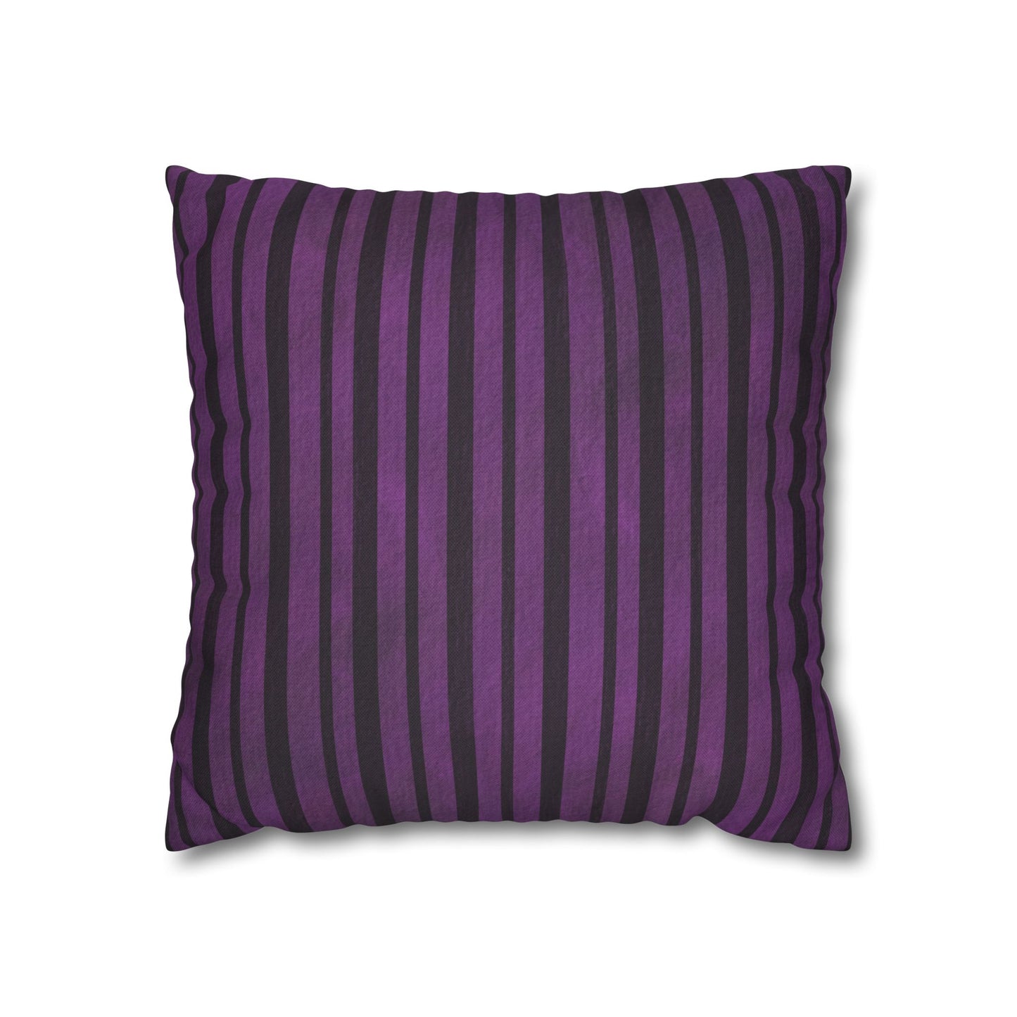 Purple & Black Stripe - Halloween Pillow Cover