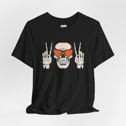 Peace Sign Skull Halloween Tee