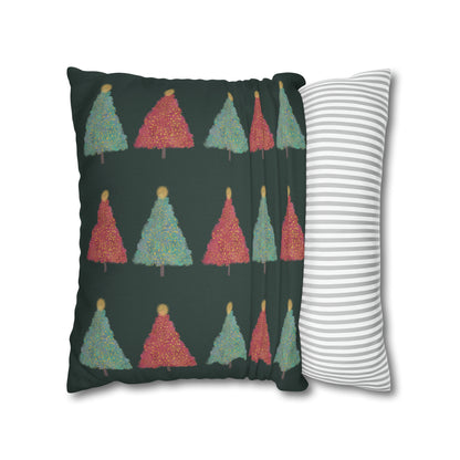 Tree Pattern Rudolph Christmas Pillow Cover, Forest