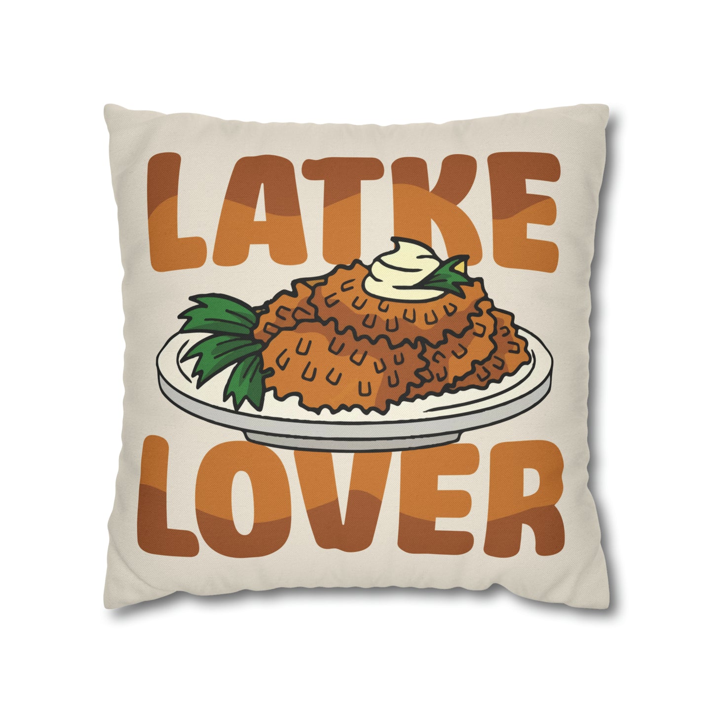 "Latke Lover" Hanukkah Pillow Cover