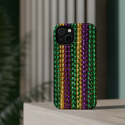 Mardi Gras Bead Print MagSafe Tough Case for iPhone