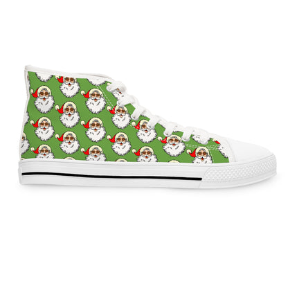 Groovy Santa - Women's High Top Christmas Sneakers