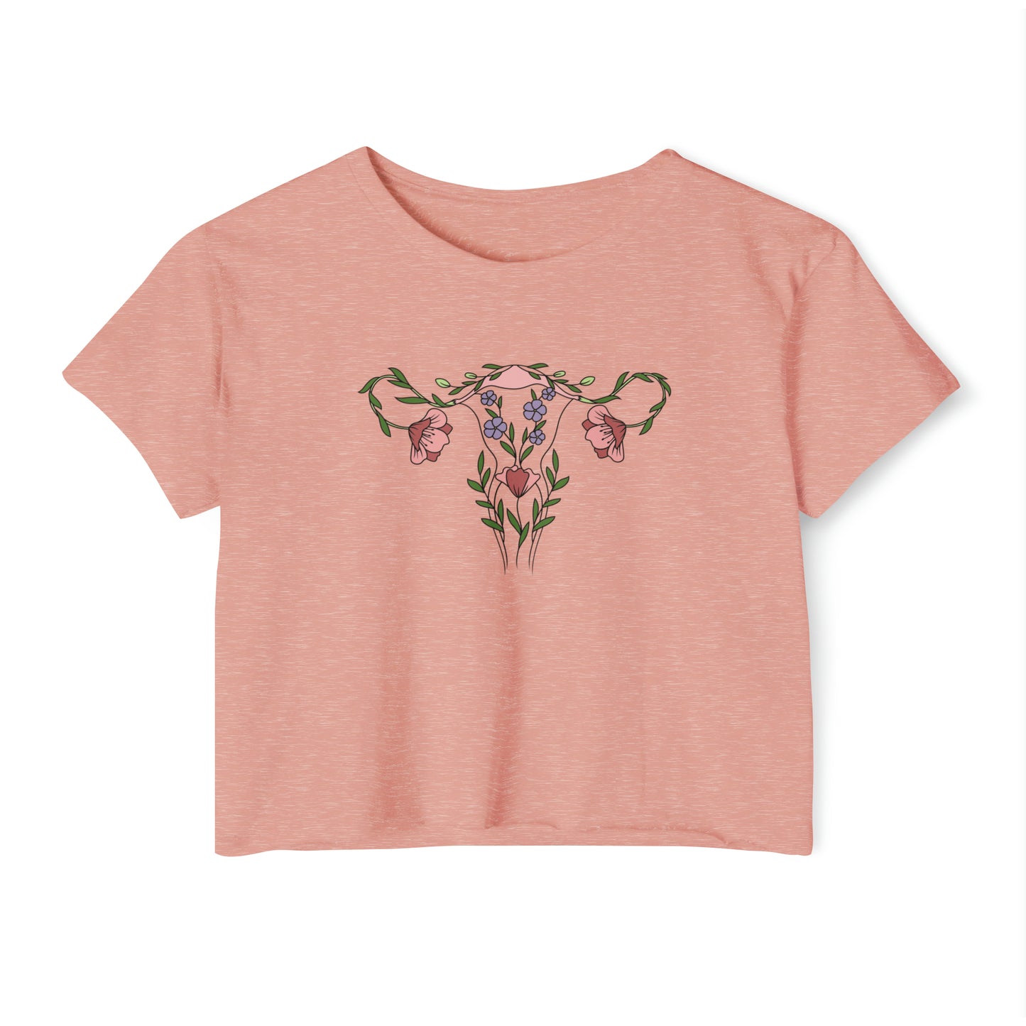 Floral Uterus Crop Top