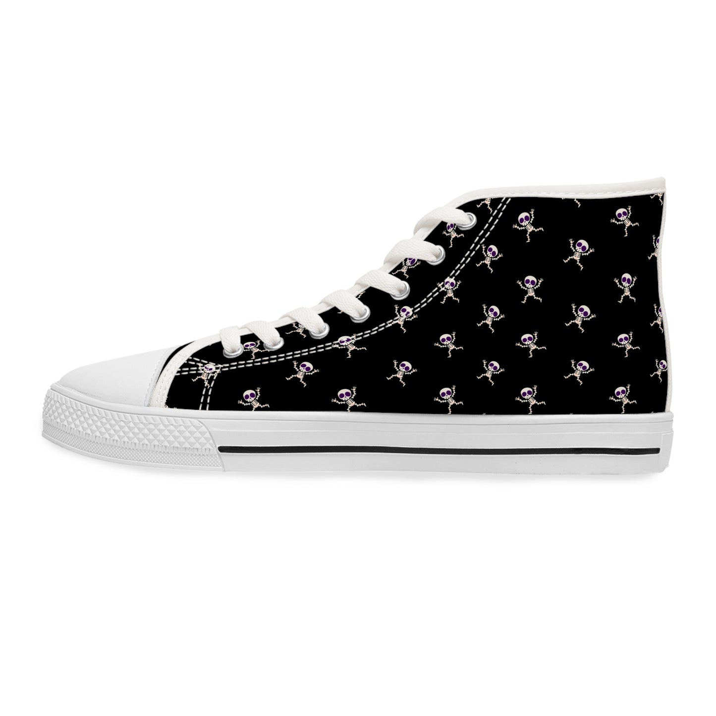 Silly Skeletons - Women's High Top Halloween Sneakers