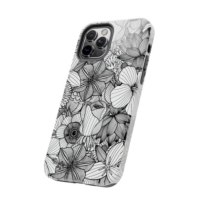 Black & White Floral Phone Case