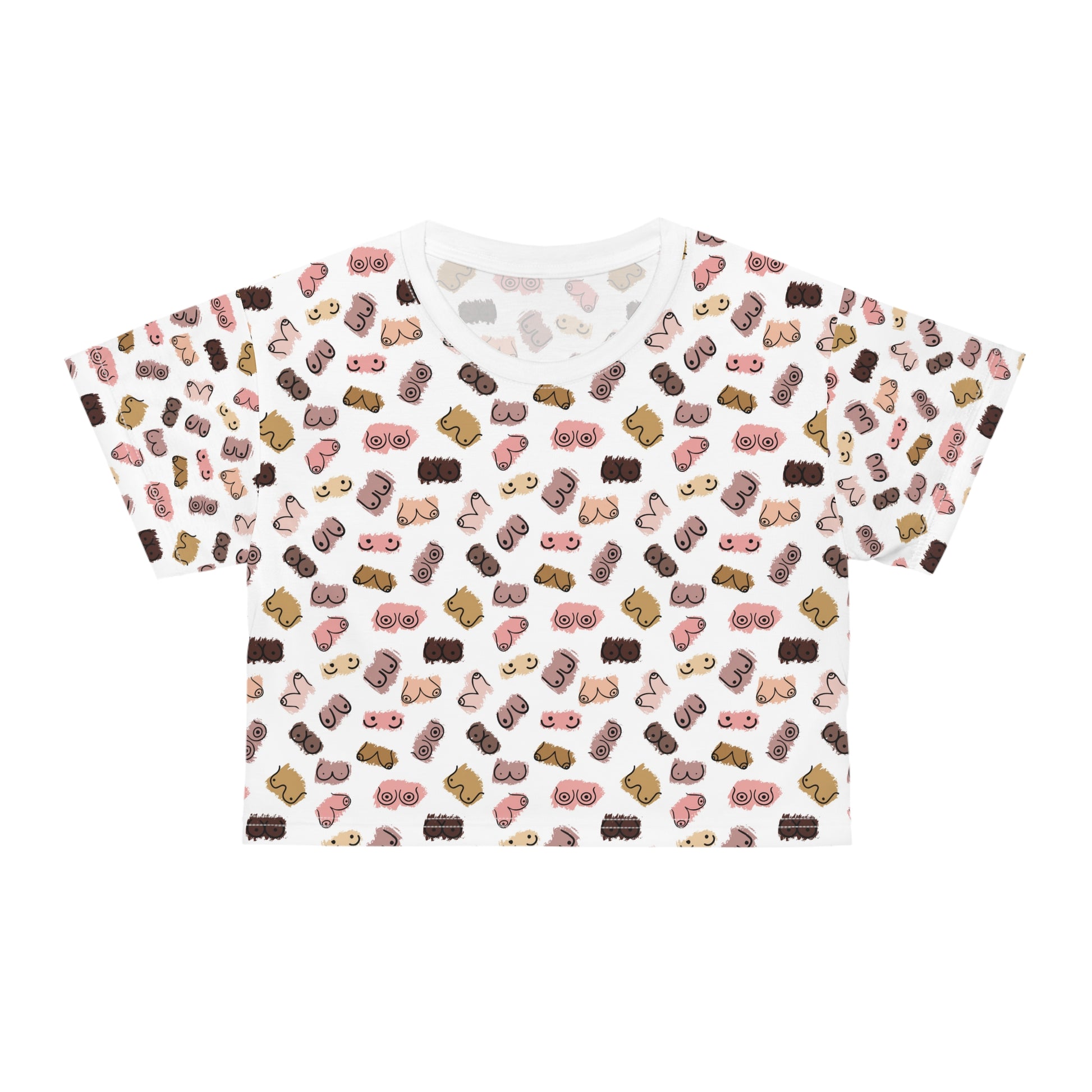 Boob Pattern Cropped Breastfeeding Tee