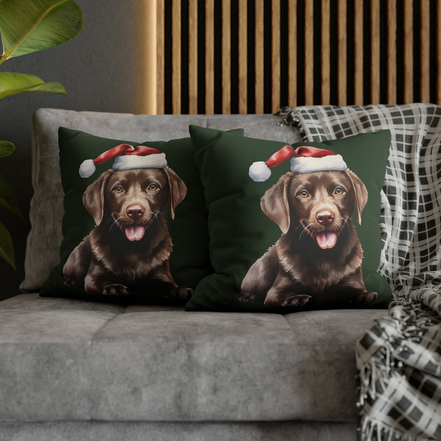 Labrador Christmas Pillow Cover