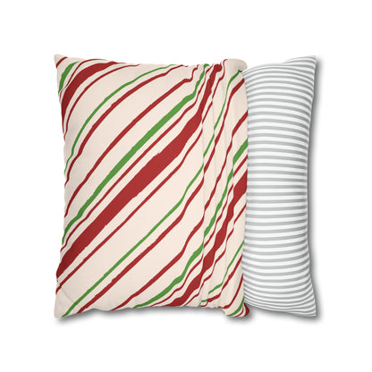 Jolly Stripes Christmas Pillow Cover