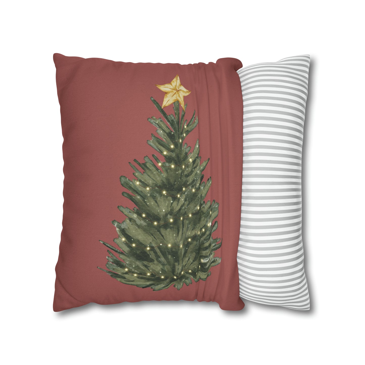 Fraser Fir Christmas Pillow Cover, Rhubarb