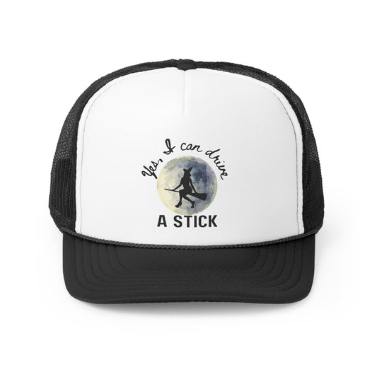 Yes I can Drive A Stick Halloween Trucker Hat