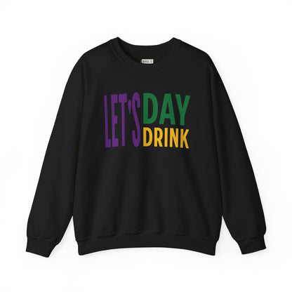 "Let's Day Drink" Mardi Gras Unisex Crewneck Sweatshirt