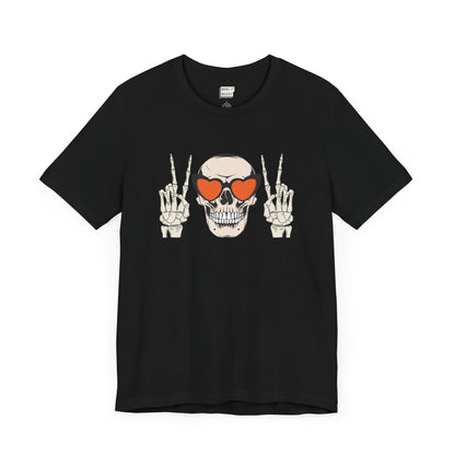 Peace Sign Skull Halloween Tee