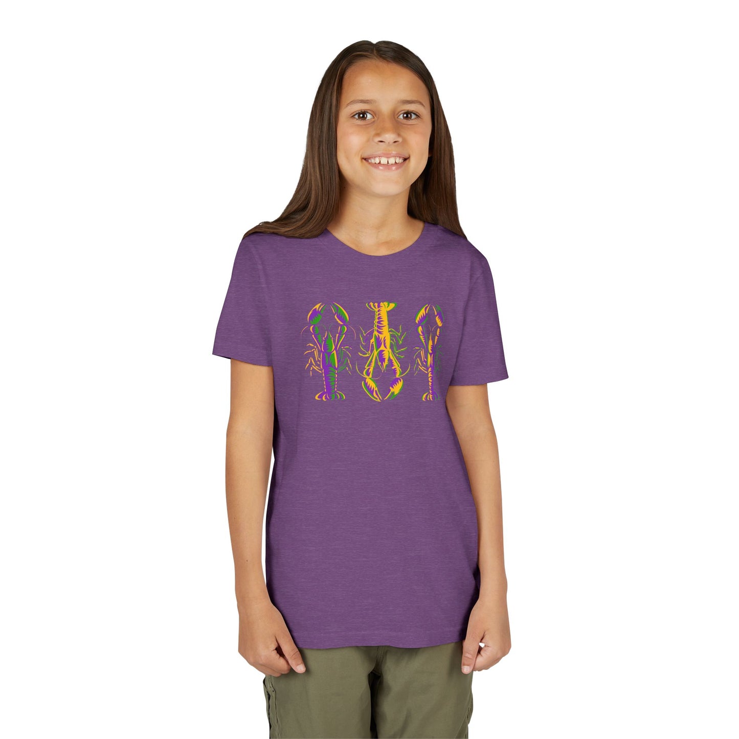 YOUTH Crawfish Mardi Gras Tee for Kids