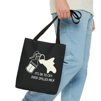 "It's OK to Cry Over Spilled Milk" Breastfeeding Tote Bag for Breast Pump