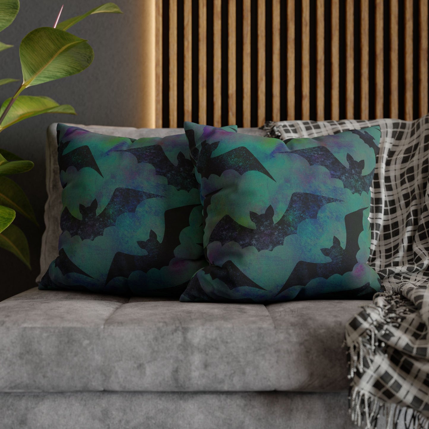 Watercolor Bats - Halloween Pillow Cover