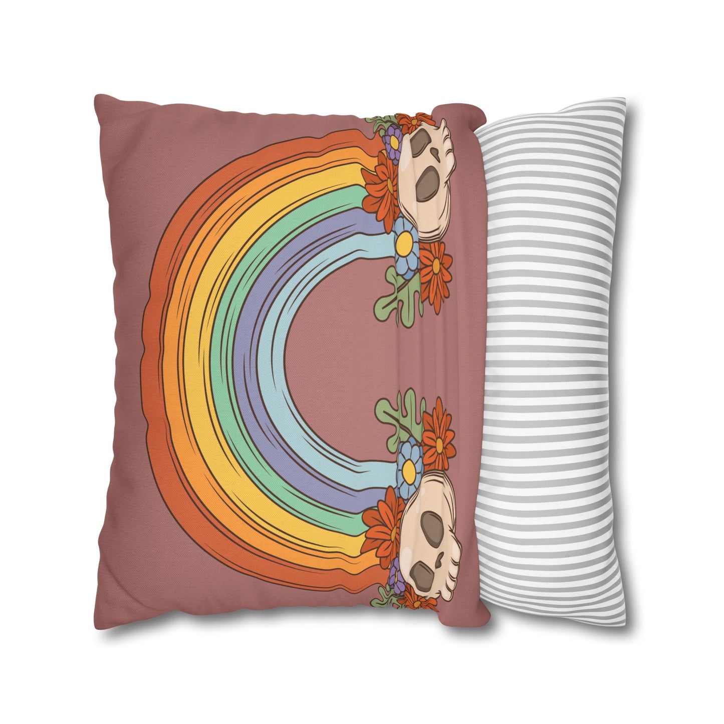 Rainbows & Skulls - Halloween Pillow Cover