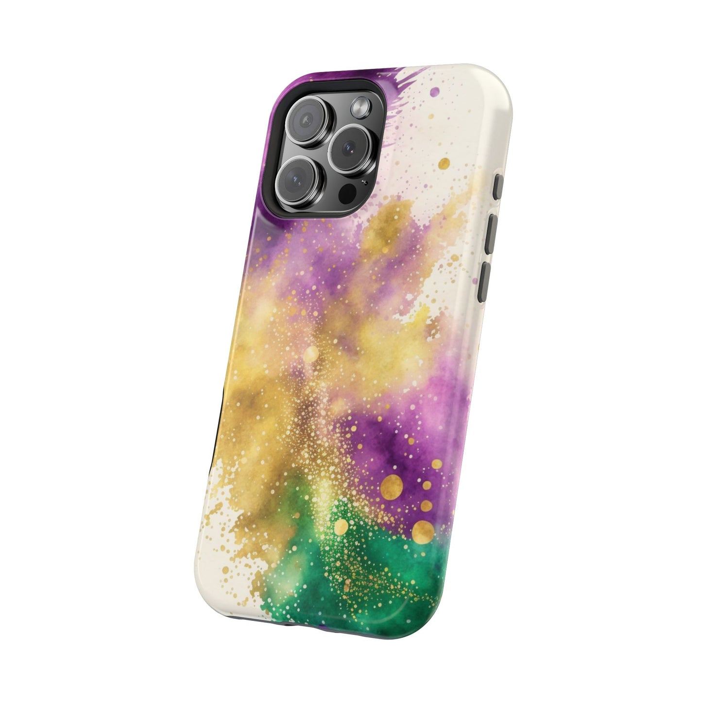 Mardi Gras Watercolor Print MagSafe Tough Case for iPhone