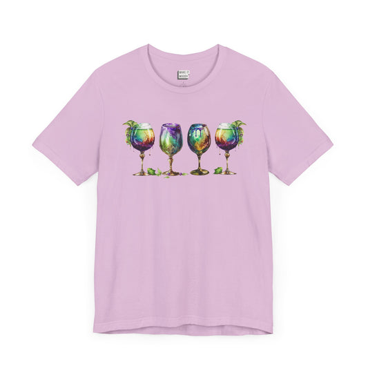 Watercolor Goblet Mardi Gras Tee