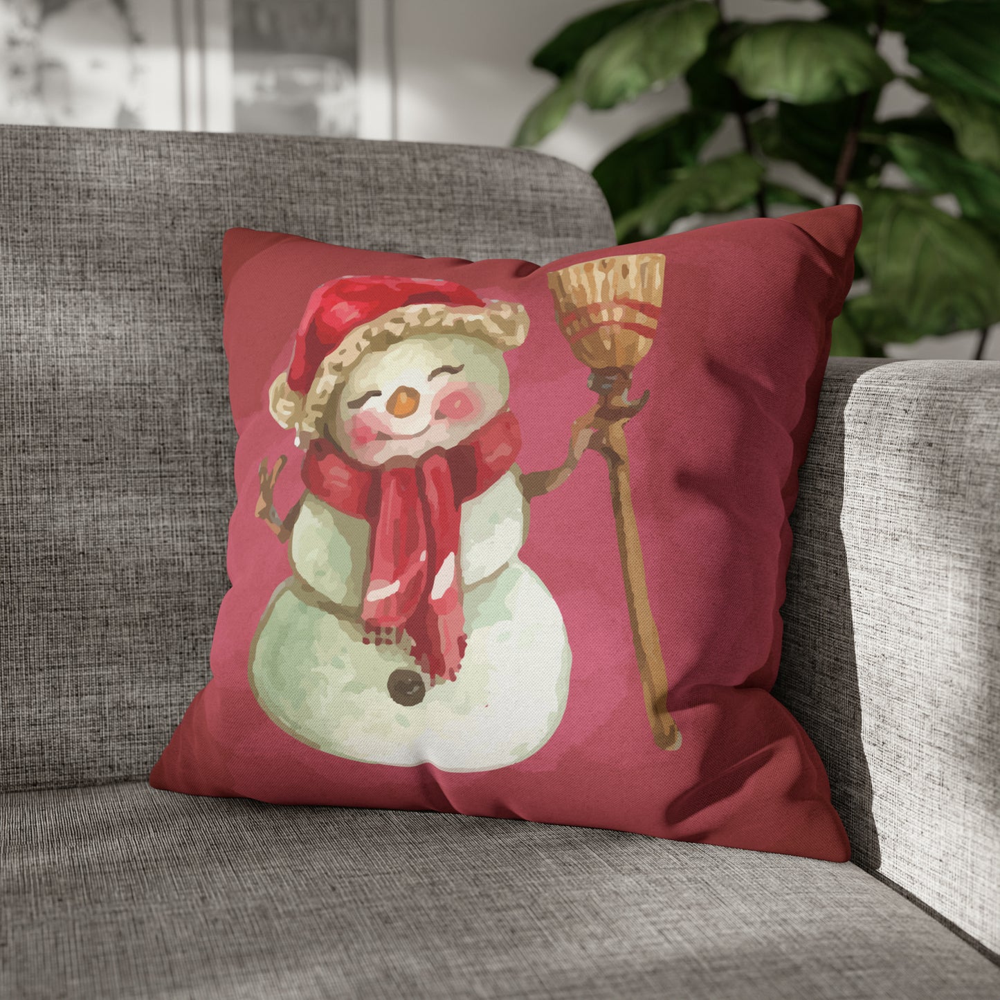 Snowman Christmas Pillow Cover