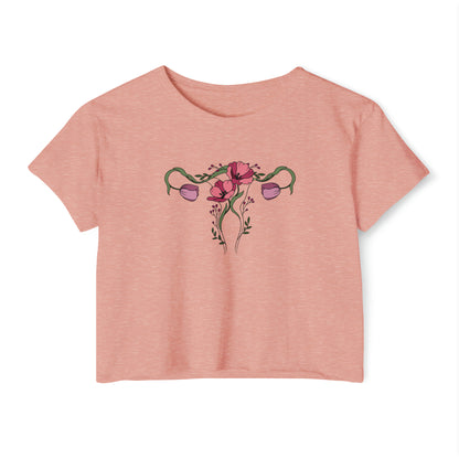 Floral Uterus Crop Top