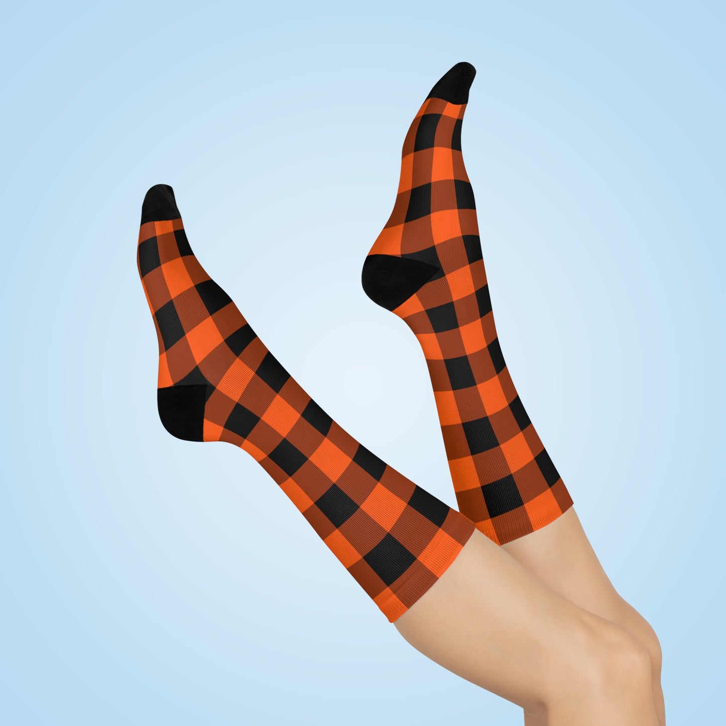 Halloween Gingham - Premium Unisex Crew Socks