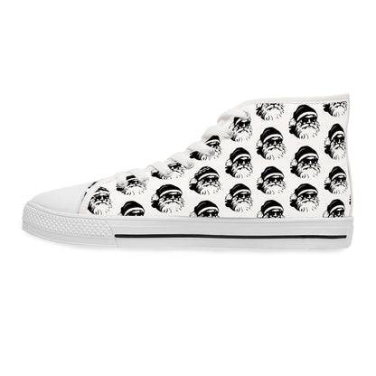 Santa Shades - Women's High Top Christmas Sneakers