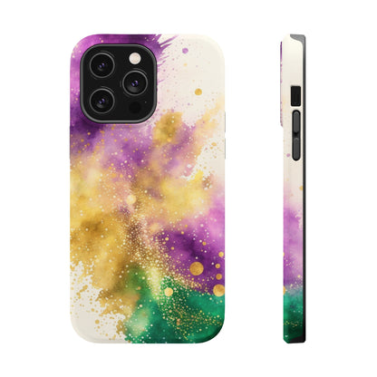 Mardi Gras Watercolor Print MagSafe Tough Case for iPhone