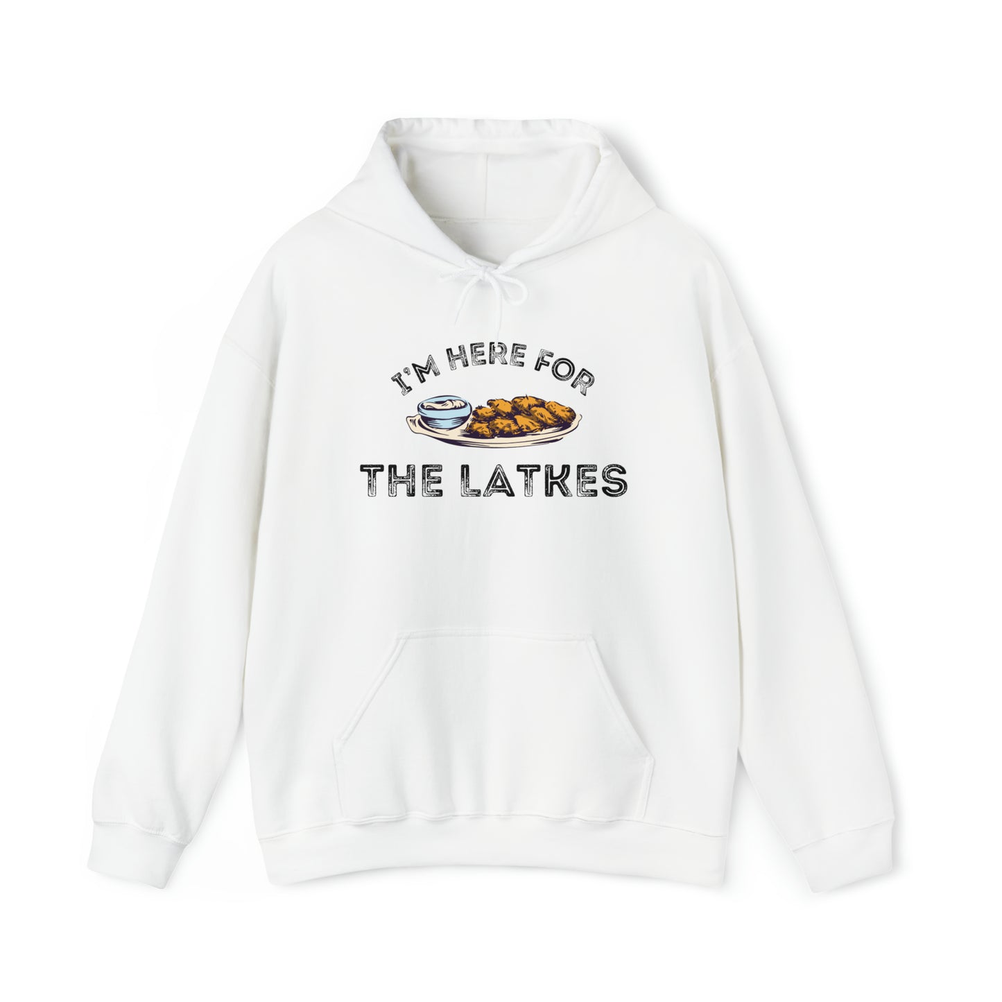 "I'm Here for the Latkes" Hanukkah Hoodie